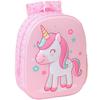 Rucksack Einhorn Rosa 3D 33 CM Kindergarten