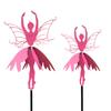 Fairy Wind Spinner Ballet Dancer Fairy Garden Wind Spinner Iron Dancing Fairy Windmill for Yard Patio Decoration