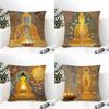 Buddhist Religious Art Pillow Case Linen Cushion Covers For Decorative Sofa Home Pillows Case Car Chair Pillows Cases