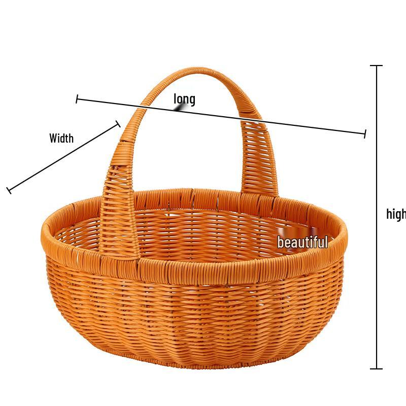 OLOEY Woven Oval Picnic Basket