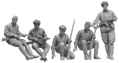 Border Model World War II Soviet Army Tank Descente Troops Resin Kit BR004 1/35 (Tank Rider)