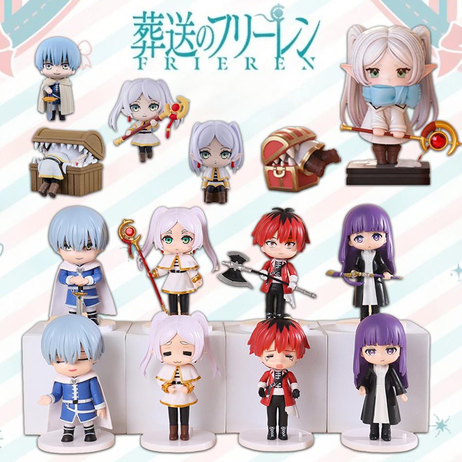 Neue 8 Stück Frieren: Beyond Journey's End Anime Figuren Frieren Himmel Actionfigur Jungen Geschenk Sammlung Ornamente Modell Spielzeug Geschenk