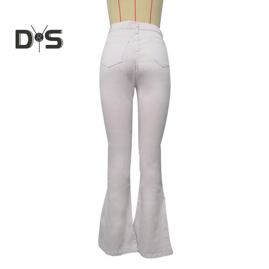 Jeans a Zampa da Donna Elasticizzati Bootcut a Campana Pantaloni Denim a Vita Alta Slimming Jeans con Tasche