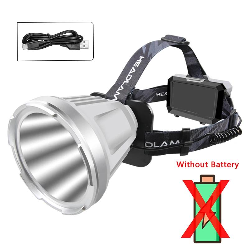 Super Bright LED Headlamp Type C Rechargeable High-power Headlights High Outdoor Emergency Head Flashlight Camping Fishing Lamp