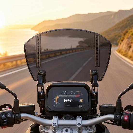 Universele Motorfiets Windscherm, Verstelbare Winddeflector, Clip-stijl Windscherm voor Honda / voor Suzuki / voor Yamaha en Andere Modellen