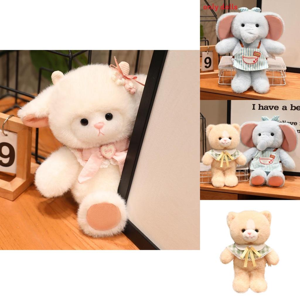 Plush Sheep Elephant Toy With Soft Short Pile For Birthday Gift And Home Decor