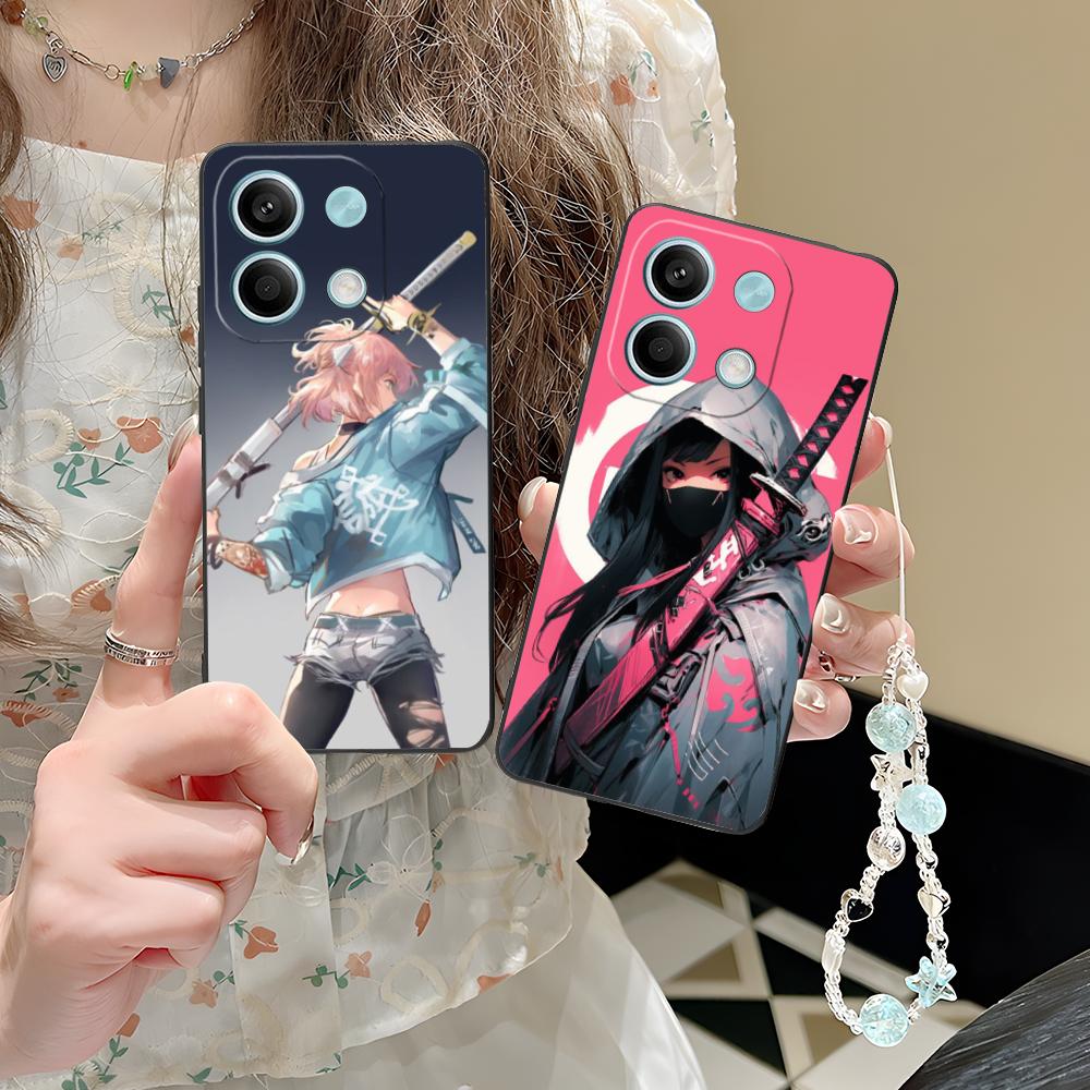 Anime Girl Mobile Phone Case for POCO M7 M6 M5 M4 M3 X7 X6 X5 X4 X3 Pro GT 5G Colorful Printing Cover Cover Smartphone