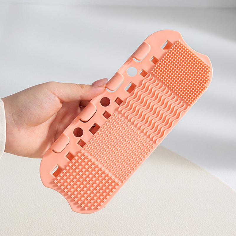 

U026 Makeup Brush TRP+PP Storage Box Makeup Egg Puff Cleaning Filter Drying Rack Creamy Yellow
