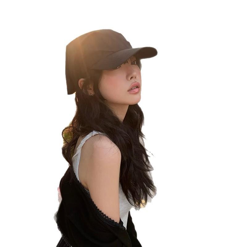 Niche Design Quick drying Headscarf Straps for Women Outdoor Sun Protection Neck Protection Hat Korean Style Niche Camping Hat