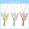 Unisex Fashion Jewelry Necklace With Scissor Shape And Snake Chain For Office Wear