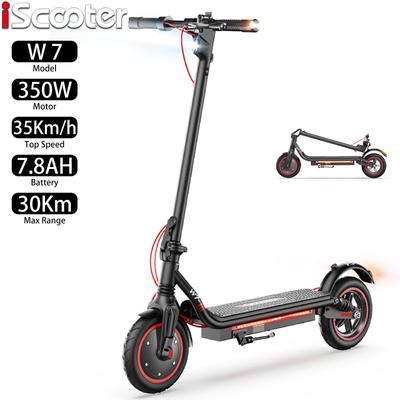 Trottinette Électrique Pliable iScooter W7 Moteur 350W Trottinette Électrique de Ville Vitesse Maximale 35Km/h 36V 7.8AH Autonomie 30Km Charge 120Kg