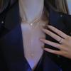 Pure Desire Ceiling~ Shining Zircon Light Luxury Collarbone Chain Necklace Female Tide Exquisite Temperament Versatile Neck Chain Jewelry