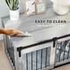 98cm Dog Crate Furniture With Removable Cushion For Large Dogs Grey