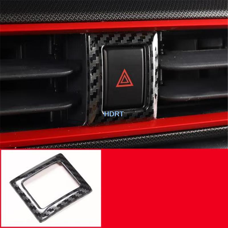 Rear Air Outlet Glass Switch Gear Water Cup Frame Carbon Fibre Interior For Changan UNIT UNI-T  + Car Accessories Styling