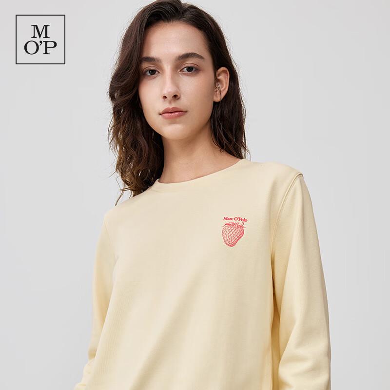 Marc O'Polo Women's 2024 Autumn Embroidered Strawberry Logo Pullover Sweatshirt