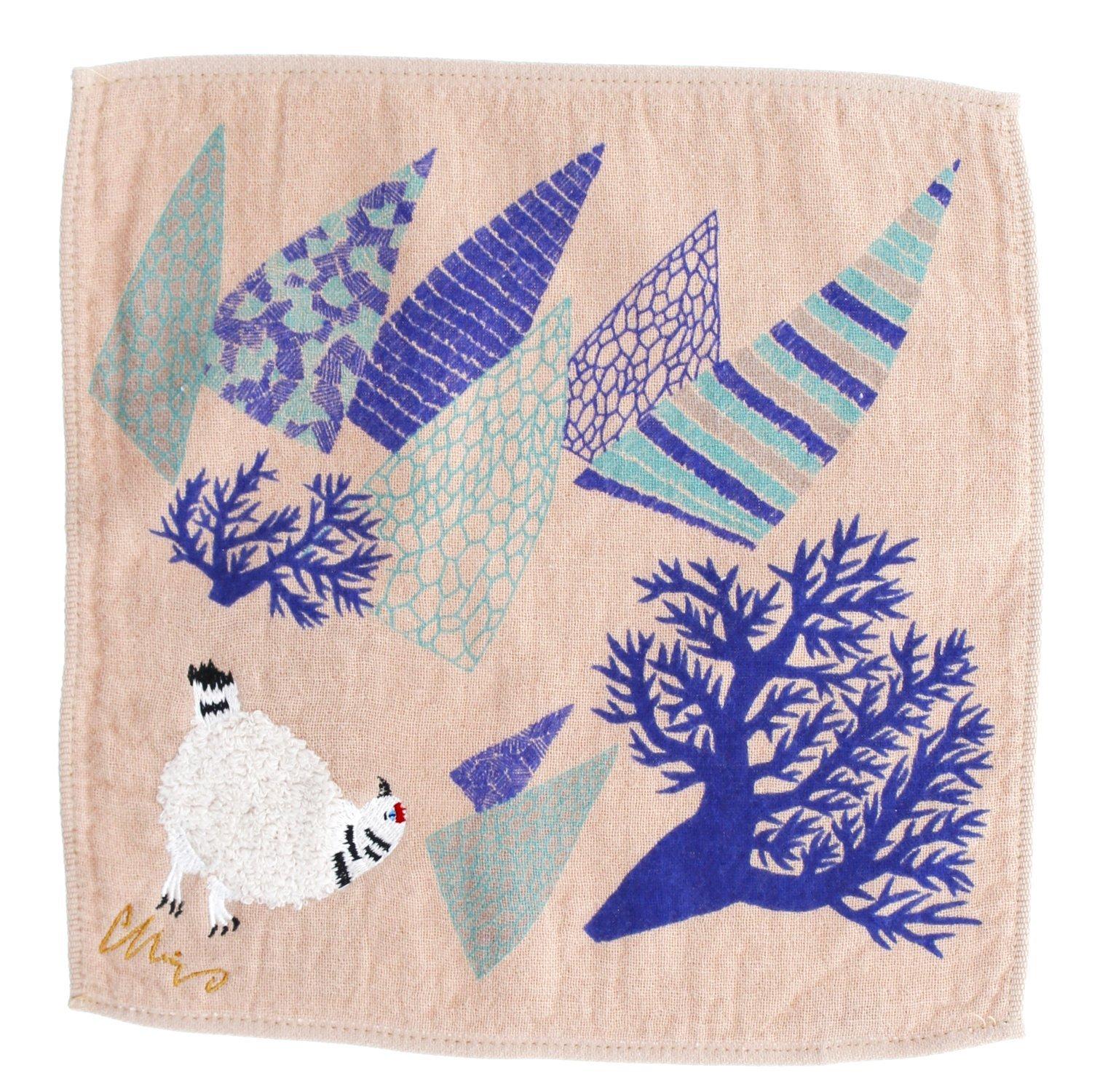 

Kusunokibashi Monori Hand 25cm x MiW Fluffy Animal Towel, Beige, Approx. 25cm, Handkerchief, Ptarmigan, A-64787-86-BE бежевый