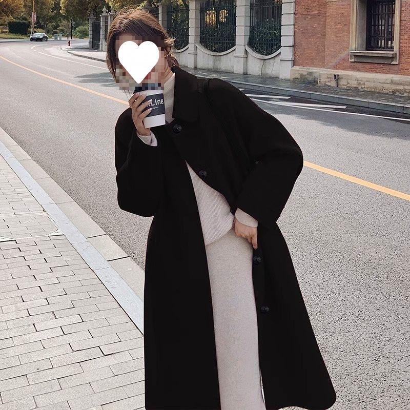 Japanese Sweet Girly Loose Double-Sided Wool Coat for Autumn/Winter