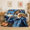Kpop Felix Stray Kids Coperta in Flanella Morbida Calda per Camera da Letto Soggiorno Letto Viaggio Campeggio Picnic Regalo