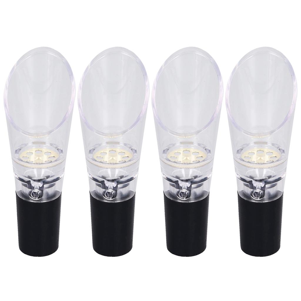 4PCS Wine Aerator Pourer PC Eco Friendly Decanter Spout Bar Accessories for Household Party