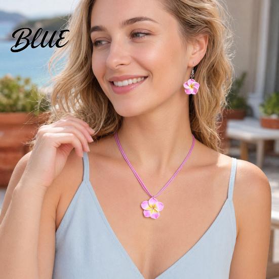 Easy Wear Flower Jewelry 2Pcs/Set Lightweight Floral Set Polymer Clay