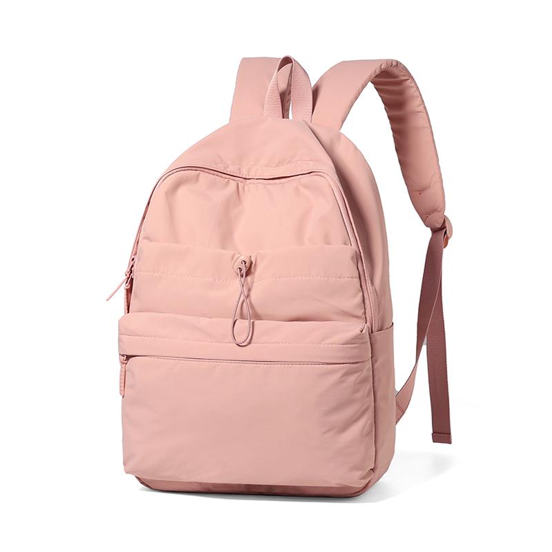 Women's Lightweight Nylon Backpack Casual Daily Waterproof Travel Backpack for Girls Ladies Simple Solid Color School Bag Outdoor Small Backpacks