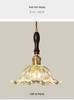 French Walnut Glass Pendant Lamp - Japanese Retro Style for Home, Restaurant, or Bar Counter
