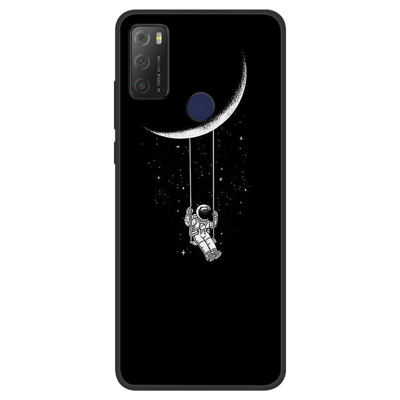 For TCL 20Y Case Girl Cat Flower Soft Silicone Back Wolf Shell for TCL 20E 6125F Fundas Phone Cover For TCL20Y 6156D 20 E Coque
