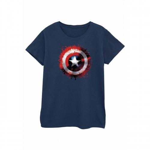 

Marvel Womens/Ladies Avengers Captain America Art Shield Cotton T-Shirt L