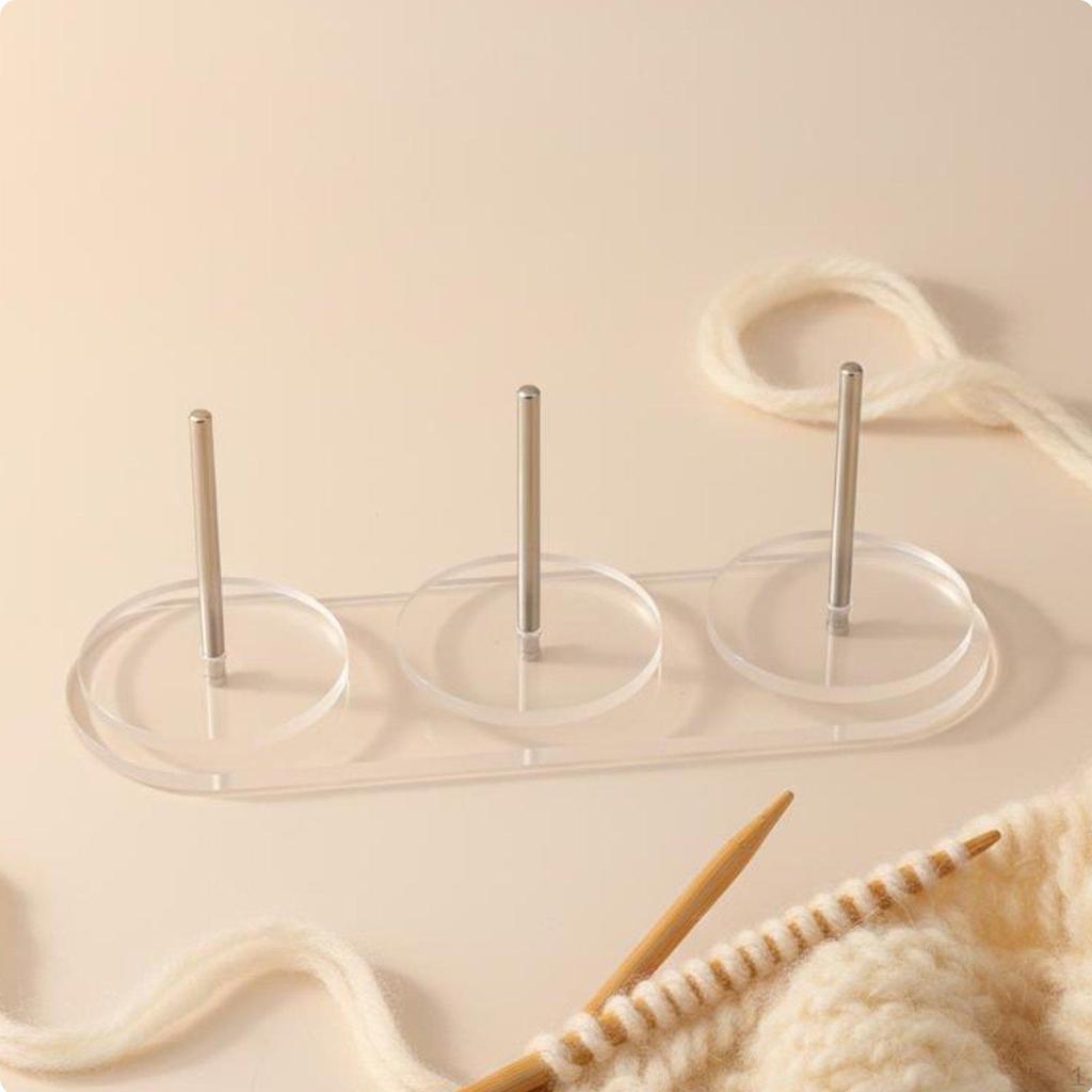 Acrylic Yarn Spindle Smooth Rotation Rotating Holder Untangled Crafting Tool for Knitters,