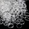Transparent Clear Women Hair Styling Tool Ponytail Holder Rubber Hair Band 500 Pcs Hair Ties Ropes