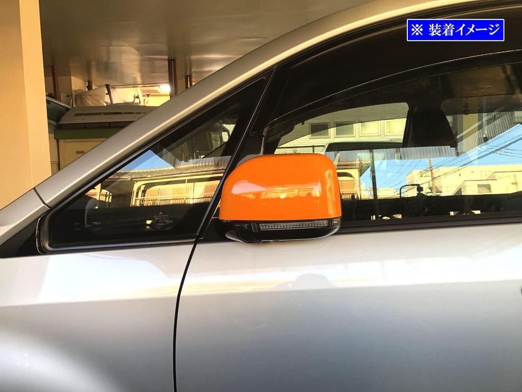 BRIGHTZ Door Mirror Covers for Mitsubishi Delica D5 (CV Series), Orange