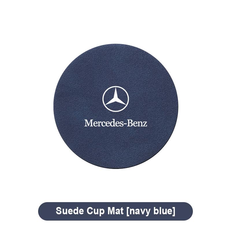 AABDB1 Suede Car Non-slip Water Cup Coaster Insulation Pad Decorative Water Stickers For Mercedes Benz GLA CLA GLK GLE CLS ML GL A B C