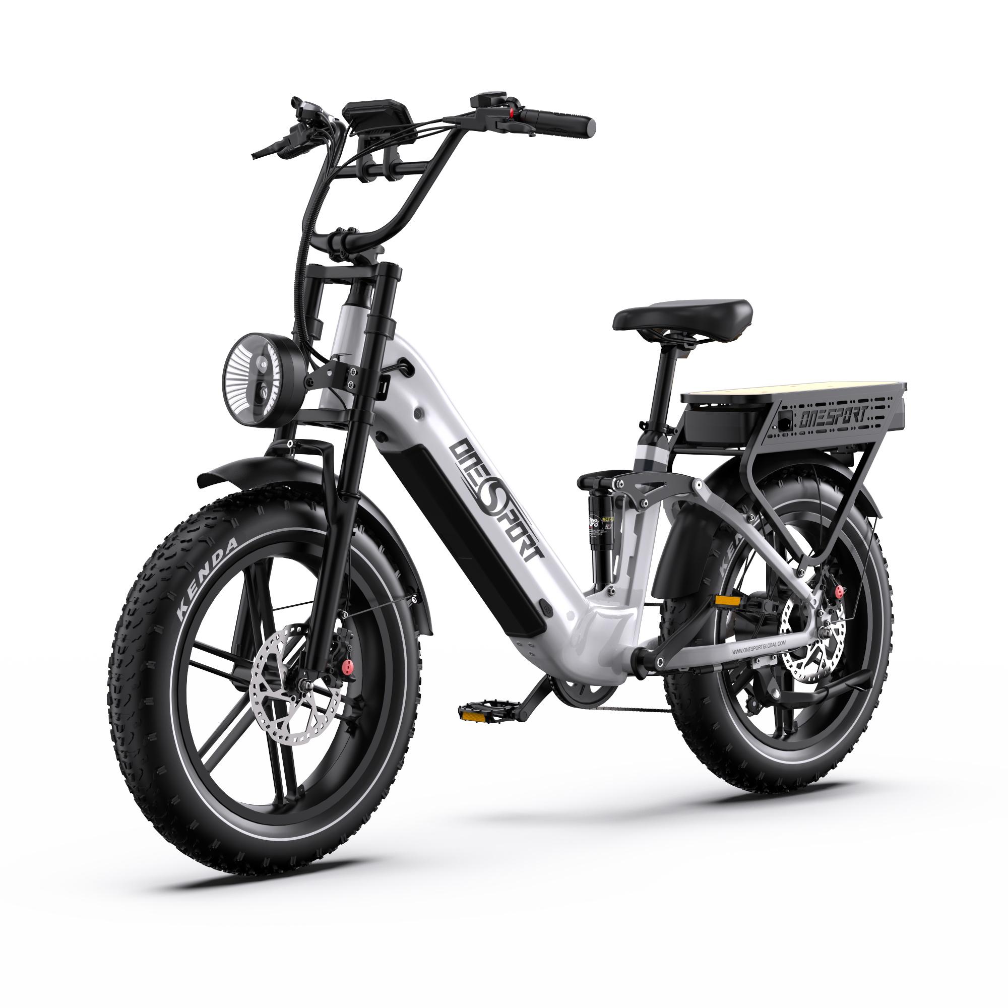 Onesport OT08 PRO 500W Elektro-Mountainbike mit Doppelakku für Erwachsene, E-Bike mit 48V 36Ah Gesamtkapazität, 20×4,0 Zoll Fat-Reifen, Bluetooth APP