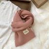 Scarf women's new winter versatile solid color soft waxy knitted wool short scarf warm scarf