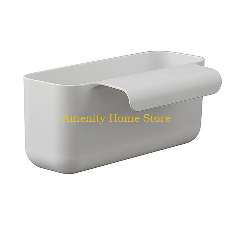 

F26C Sink Strainer Filter Basket Waste Leftovers Catcher Fruit Drainer Sponge Storage Rack Hanging Shelf Long серый