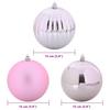 XL Christmas Ornament Set 9 pcs Pink Plastic