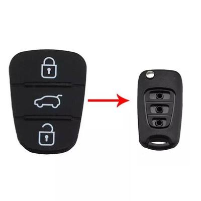 3 Botões Para Hyundai I10 I20 I30 Capa de Botão de Chave Plástico 1 peça Preto