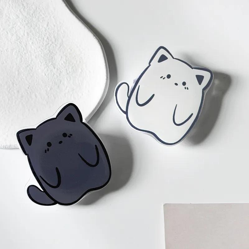 S 1 Pezzo Acrilico Anime Gatto Supporto per Cellulare Carino Cartone Animato Espandibile Stand e Grip Accessori Smartphone Supporto