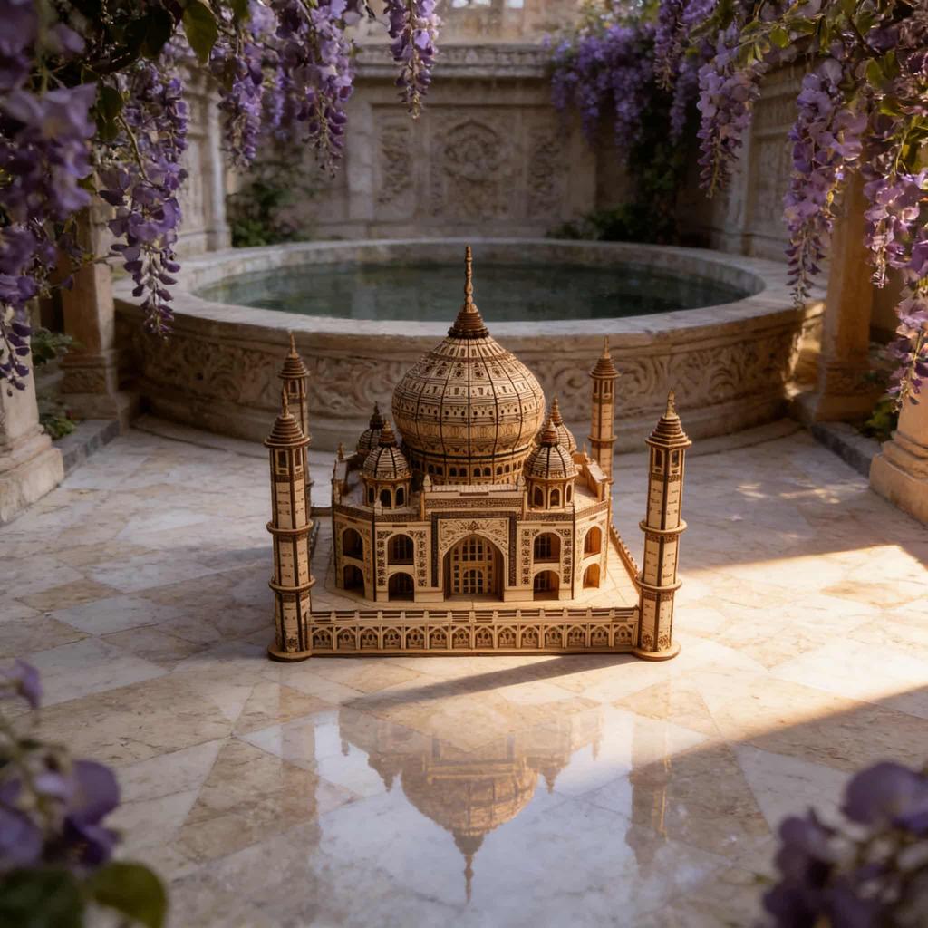 Taj Mahal 3D Wooden Jigsaw Puzzle Miniature an Ideal Festive Present Ideal for Halloween Christmas Plus Birthdays