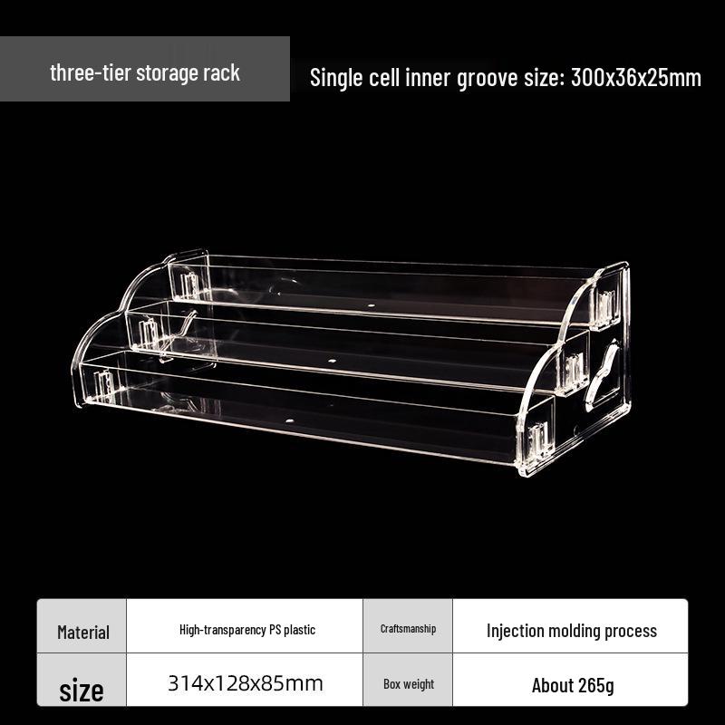 Mehrschichtiges transparentes Displayregal für Nagellack, Lippenstift und Kosmetik