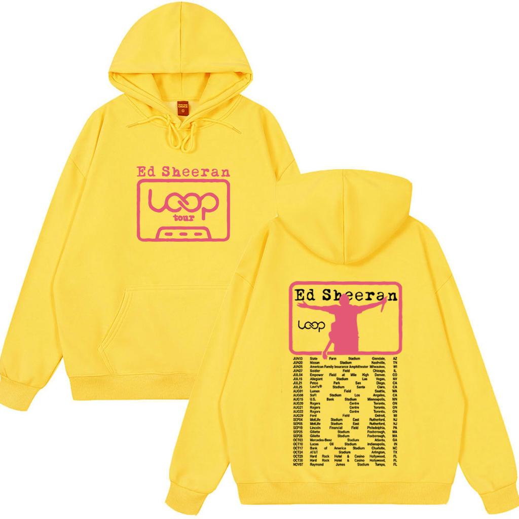 Ed Sheeran Loop Tour Print Sweatshirt Men Women Hip-hop Pullover Long Sleeves Casual Oversized Sweatshirts