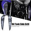 KIMISS 2PCS Motorcycle Fuel Air Intake Trim, Aluminum Gas Side Frame Trim Cover Replacement for MT03 2020‑2021(Blue)