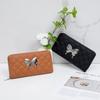 Linggedo Card Wallet Sweet and Cute Ladies Niche Clutch Metal Butterfly Small Bag