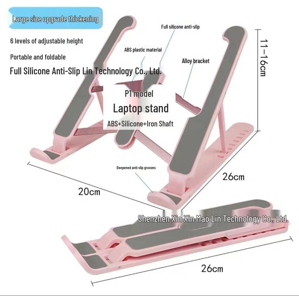 Portable Laptop Stand with Heat Dissipation and Adjustable Height