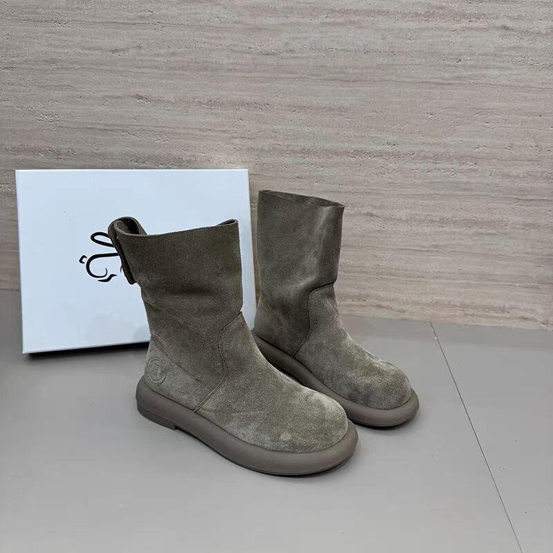 Women Ankle Snow Boots Suede Casual Cozy Walking Warm Shoes Woman 2025 Autumn Winter Fashion Flat Boots Zapatillas Mujer