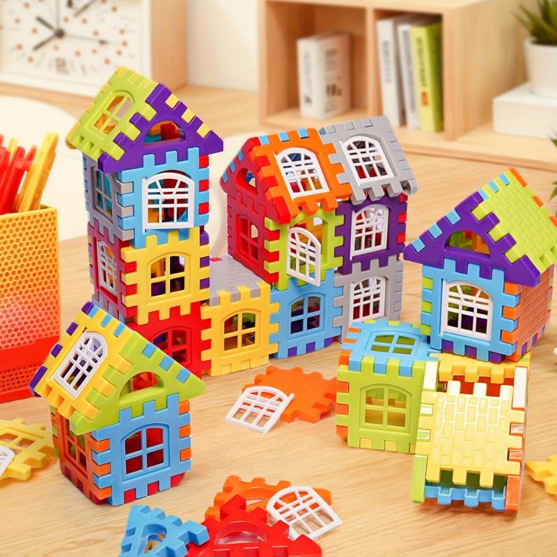 Kids Educational Block Puzzle, 50/70/100/140Pcs, Portable Plastic Toy for Ages 3+ Brain Training