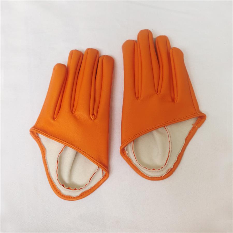 Half Palm Leather Gloves, Stylish Finger Gloves for Party, Wedding & Photography Cosplay & Driving