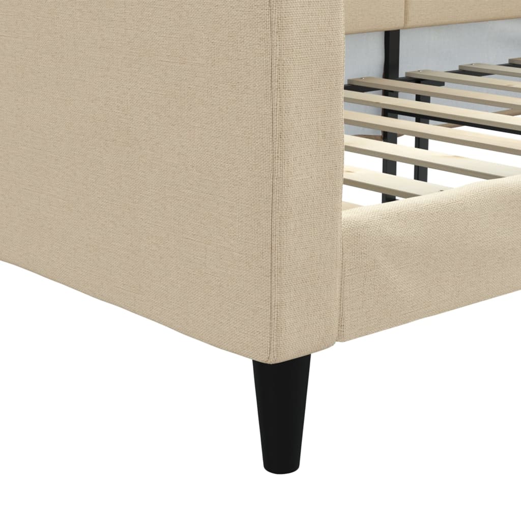 Vidaxl Sofa With Sleeping Function, Cream, 80X200 Cm, Upholstered In Fabric