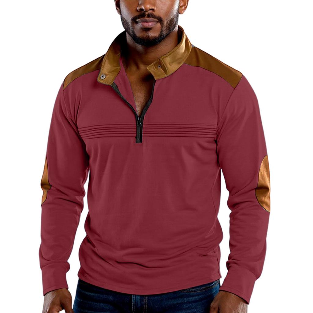 Shirt Button Pocket Men's Sports Shirt V-neck Casual Top