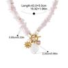 Trendy Natural Stone Colored Pendant Necklace For Women Gold Plated Stainless Steel Charms Necklace Jewelry